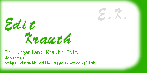 edit krauth business card